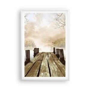 Pôster em moldura branca - A leve tristeza do outono - 61x91 cm