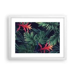 Pôster em moldura branca - Queimar em verde - 40x30 cm