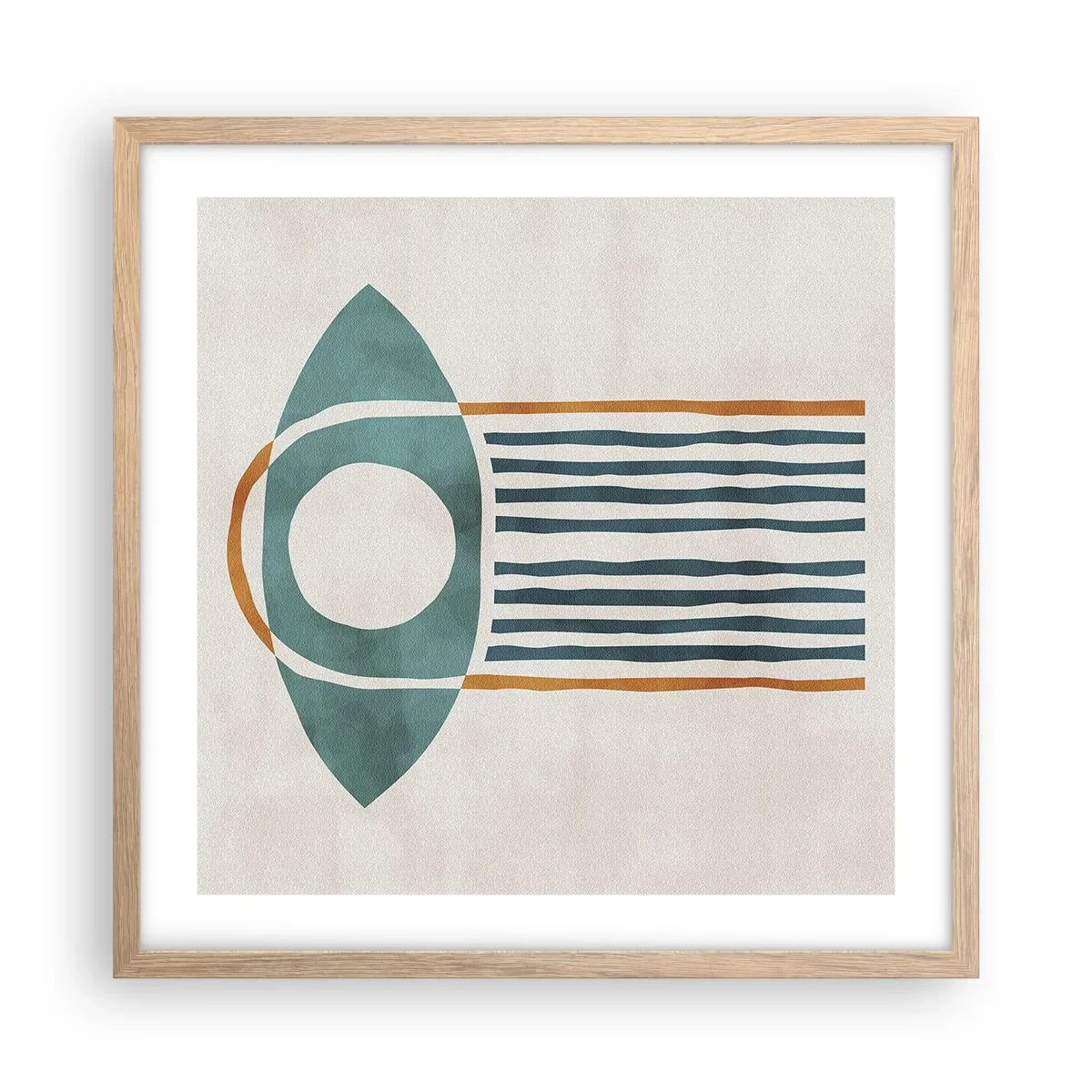 Pôster com moldura de carvalho claro - Sinais e rituais - 50x50 cm