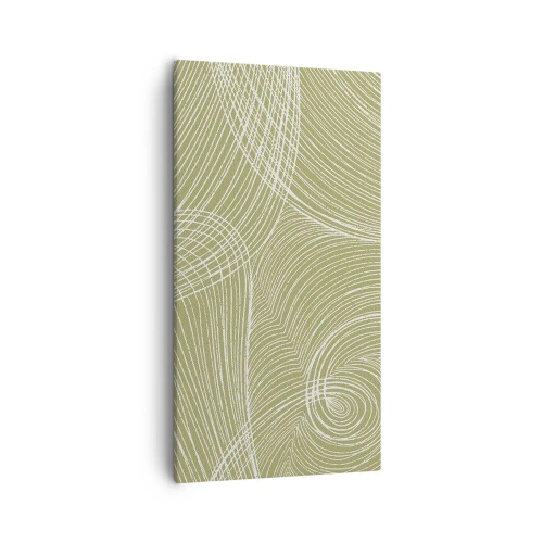 Quadro em tela - Abstração intrincada em branco - 55x100 cm