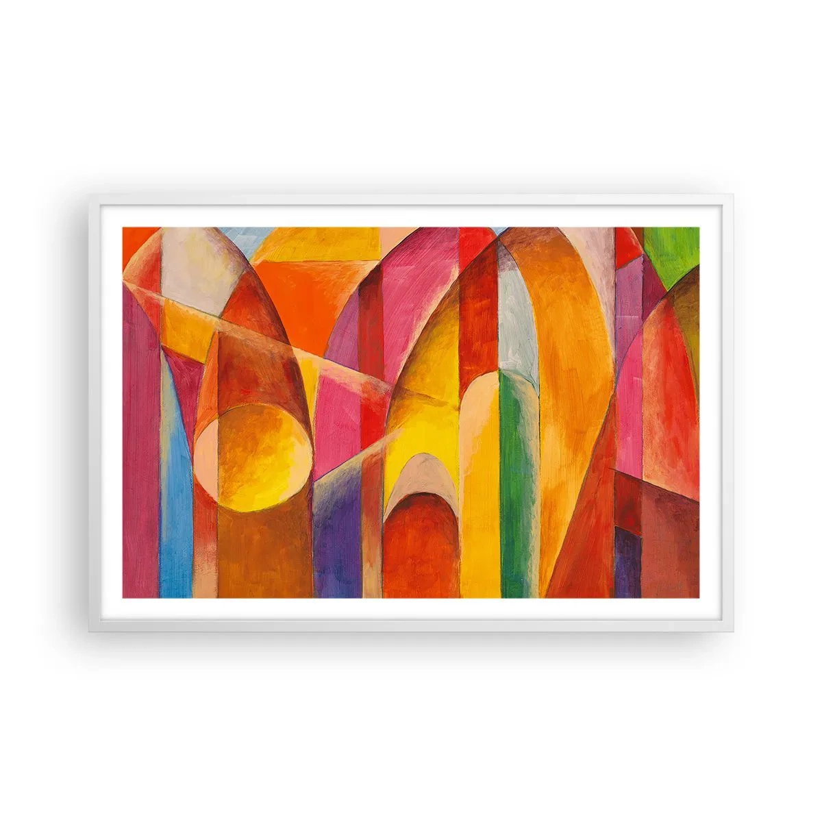 Pôster em moldura branca - Catedral do Sol - 91x61 cm