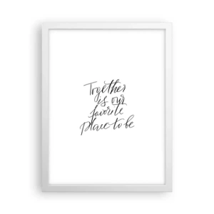 Pôster em moldura branca - Também sente isso? - 30x40 cm