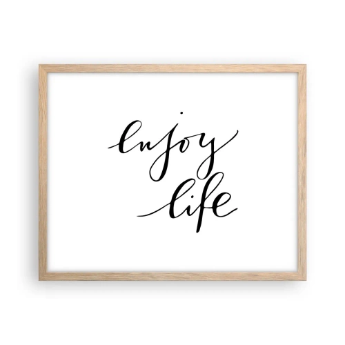 Pôster com moldura de carvalho claro - Nada mais... - 50x40 cm