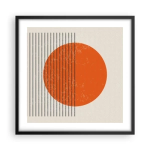 Pôster com moldura preta - Sempre sol - 50x50 cm