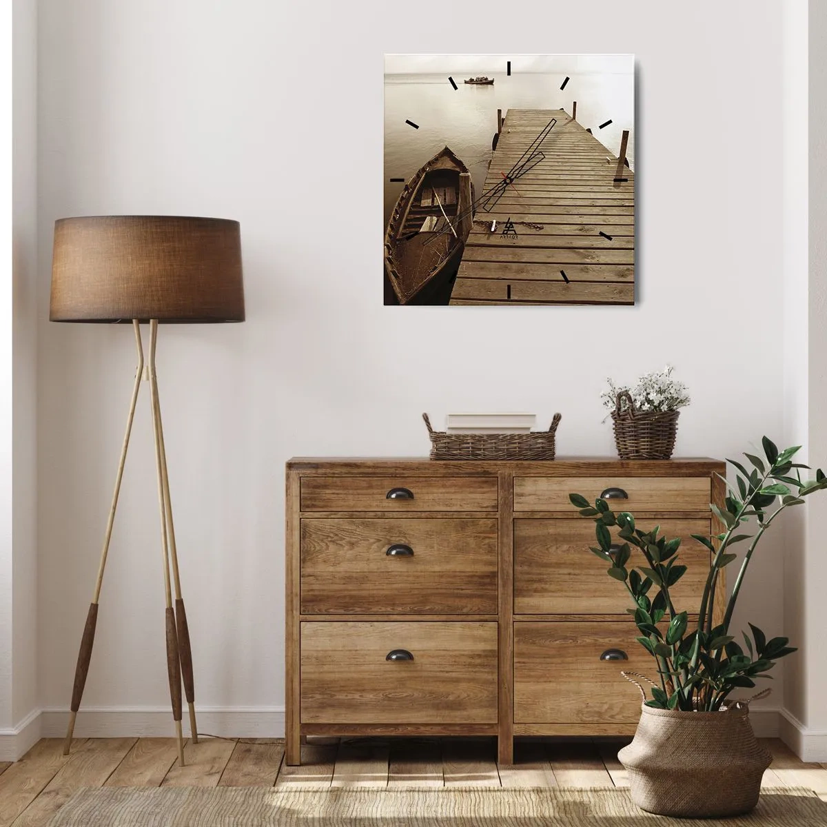 Relógio de parede - Relógio em vidro - Paz de espírito - 30x30 cm