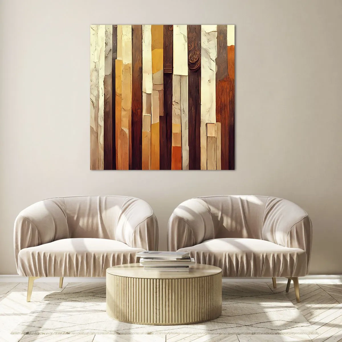 Quadro em vidro - Hino das árvores da floresta - 50x50 cm