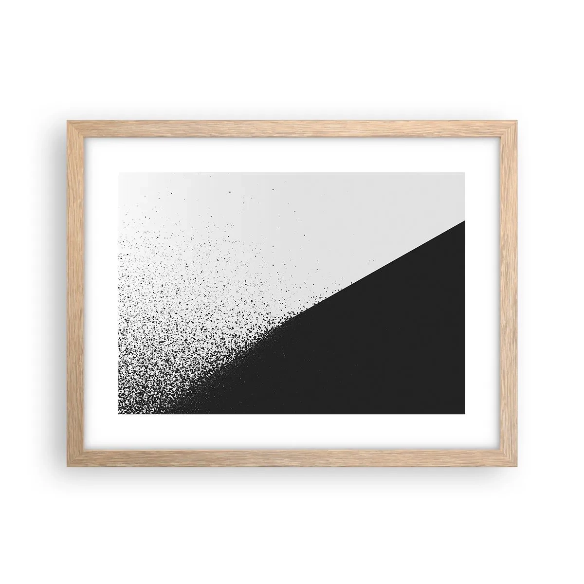 Pôster com moldura de carvalho claro - Cada vez mais rápido, cada vez mais - 40x30 cm