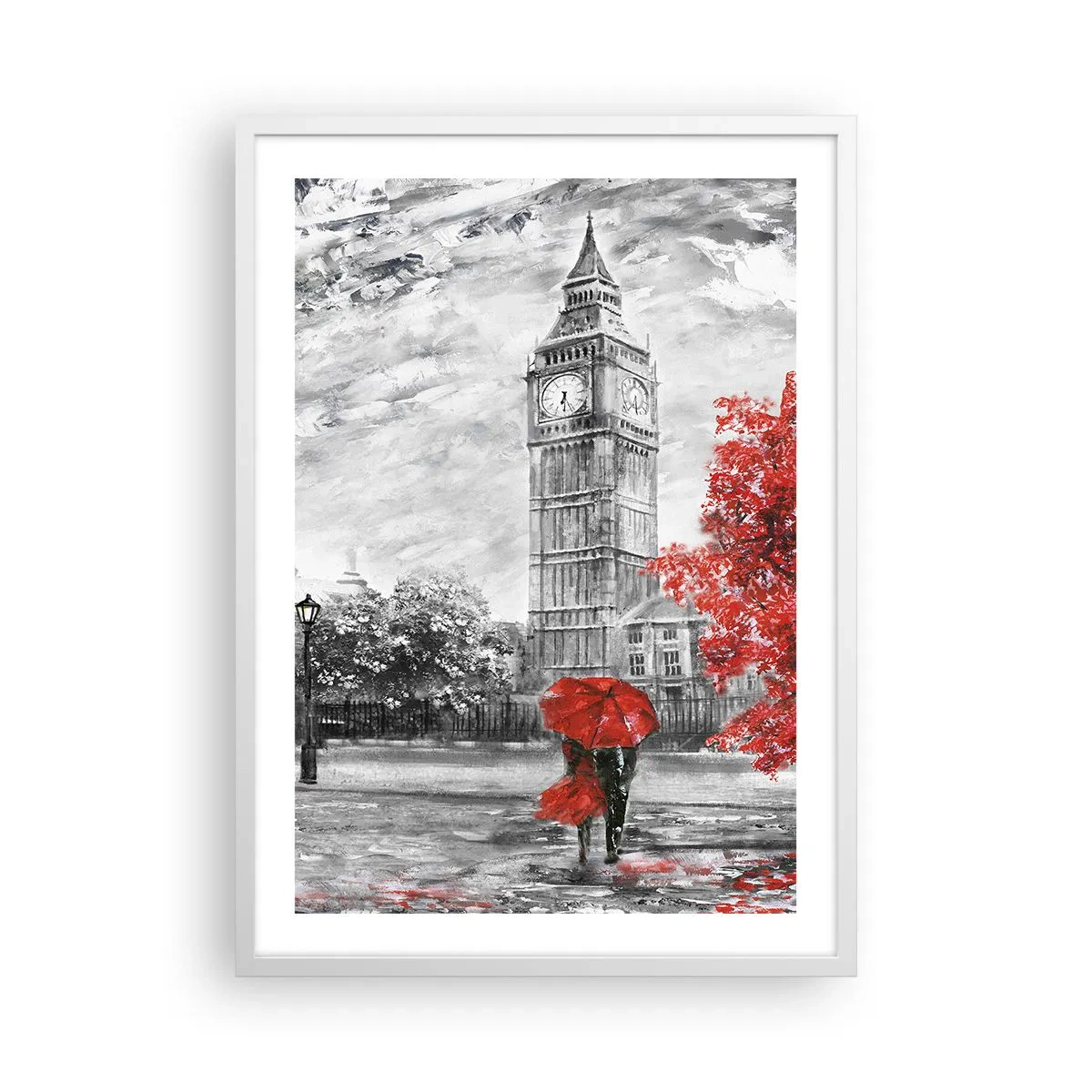 Pôster em moldura branca - Um dia emocionante - 50x70 cm