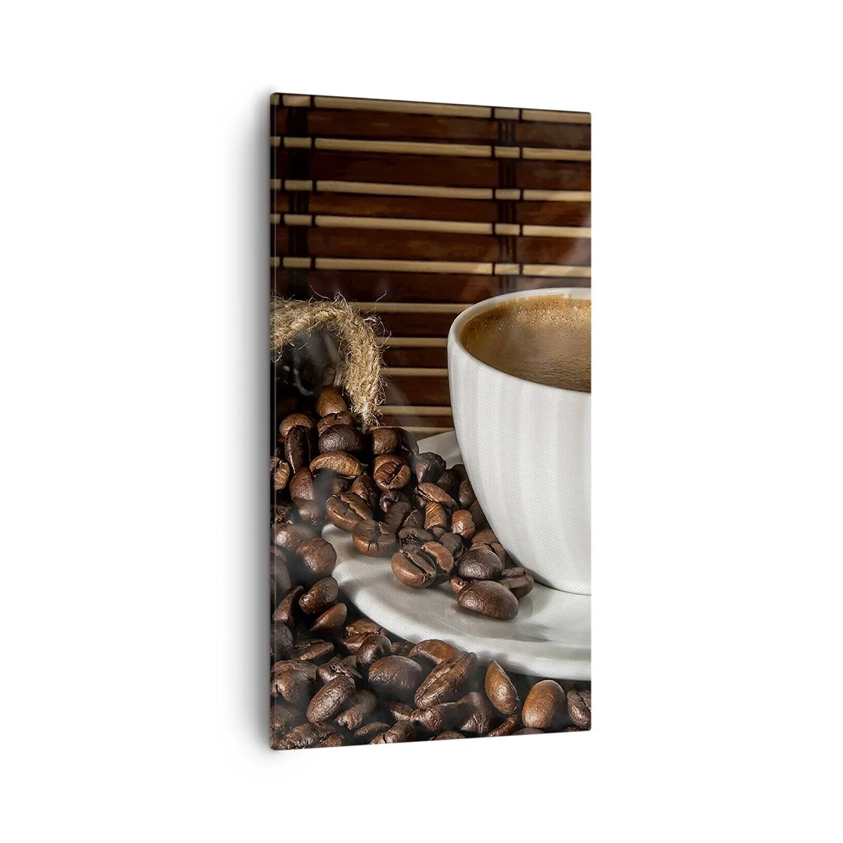 Quadro em tela - A escuridão do carvão, a transparência do âmbar - 55x100 cm