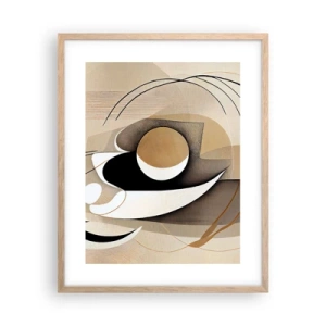 Pôster com moldura de carvalho claro - Composição: a essência da palavra - 40x50 cm