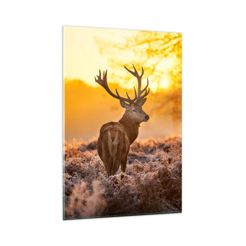 Quadro em vidro - Rei da floresta de outono - 80x120 cm