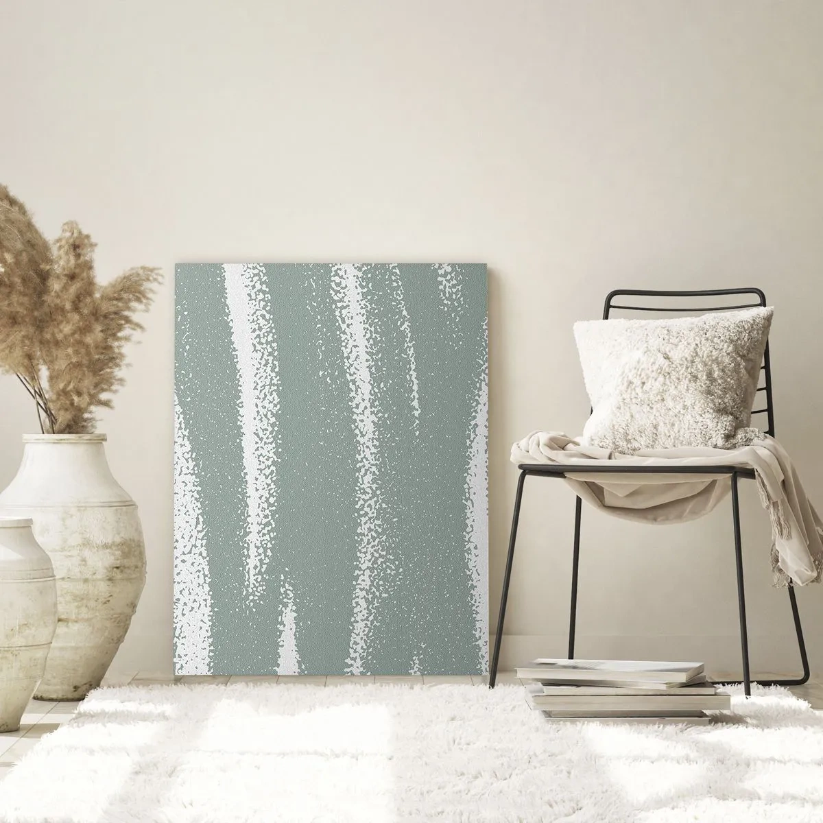 Quadro em vidro - Abstração em um clima de inverno - 80x120 cm