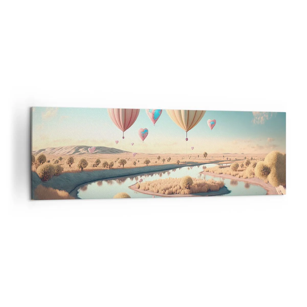 Quadro em tela - O amor permite se reerguer - 160x50 cm