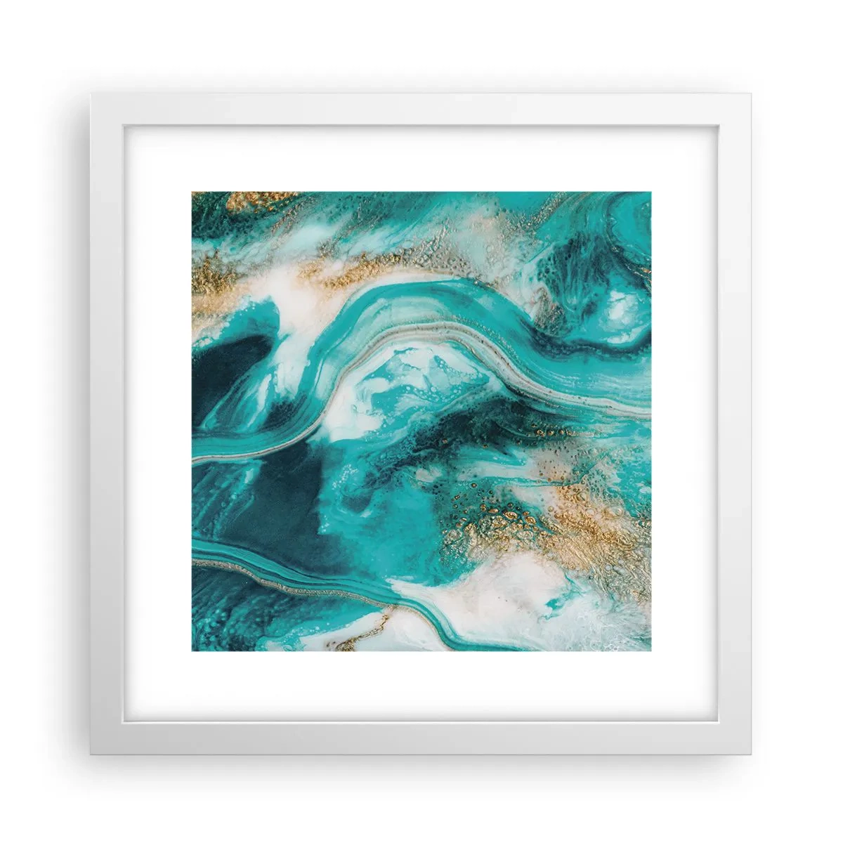 Pôster em moldura branca - Rio do Ouro - 30x30 cm