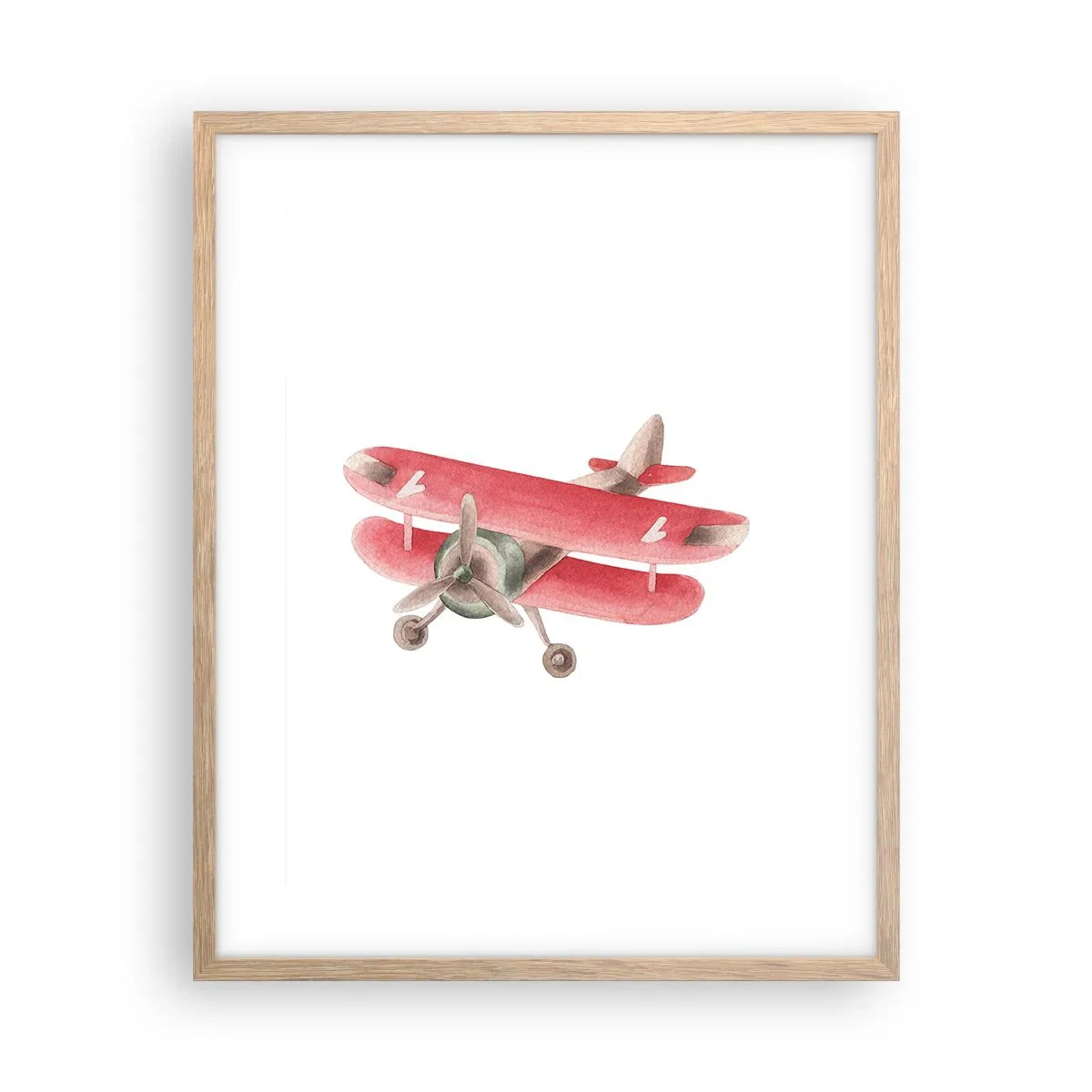 Pôster com moldura de carvalho claro - Pronto para voos altos - 40x50 cm