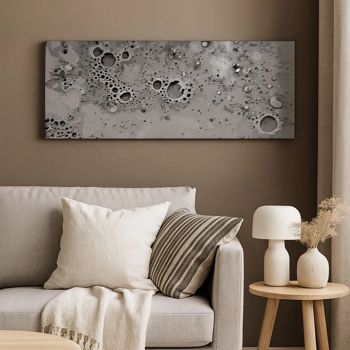 Quadro em tela - Como uma paisagem lunar - 100x40 cm