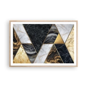 Pôster com moldura de carvalho claro - Pedra por pedra - 91x61 cm