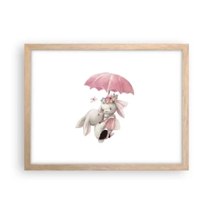 Pôster com moldura de carvalho claro - Isso é amor - 40x30 cm