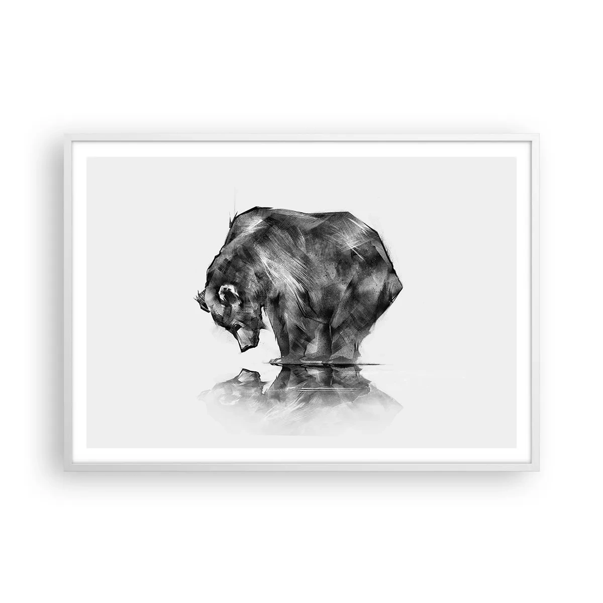 Pôster em moldura branca - É bom ver alguém próximo - 100x70 cm