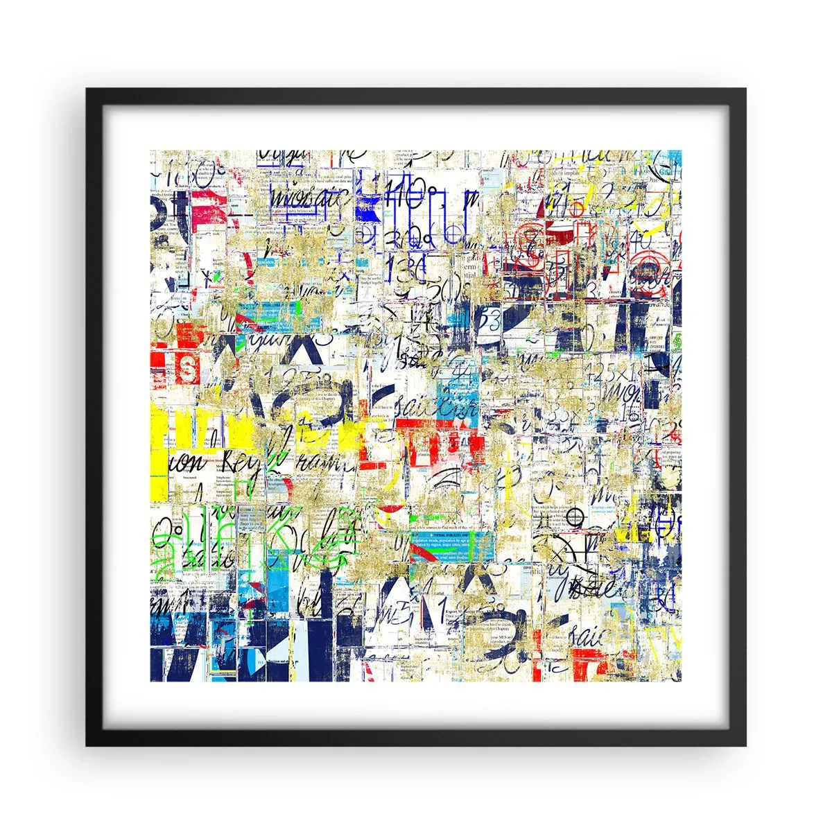 Pôster com moldura preta - Simplesmente agradável aos olhos - 50x50 cm