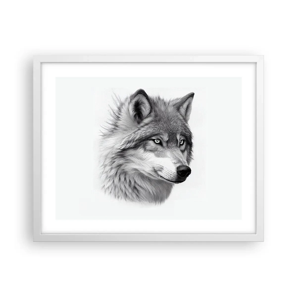 Pôster em moldura branca - Alfa – sem dúvida - 50x40 cm