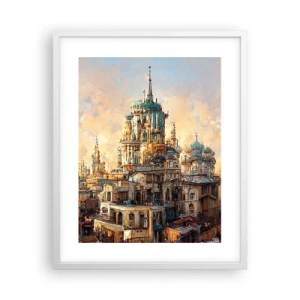 Pôster em moldura branca - Cidade das cidades - 40x50 cm