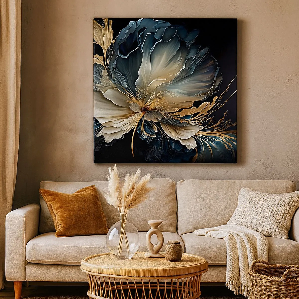 Quadro em tela - Flor de samambaia de conto de fadas - 30x30 cm