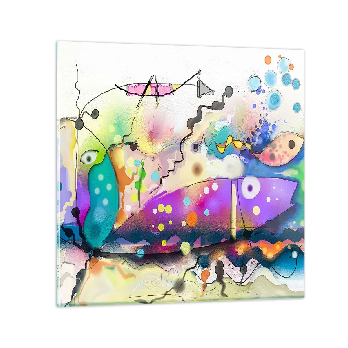 Quadro em vidro - Sem palavras! - 70x70 cm