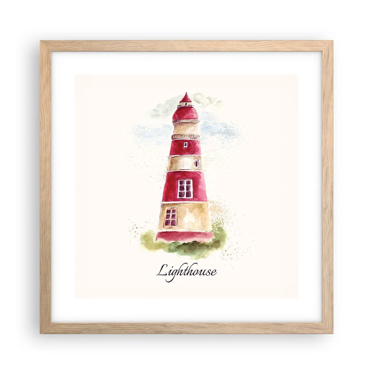 Pôster com moldura de carvalho claro - Sempre há clima - 40x40 cm