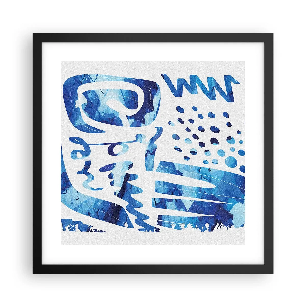 Pôster com moldura preta - Voltar às raízes - 40x40 cm