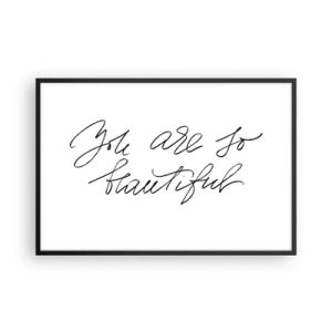 Pôster com moldura preta - De verdade, acredite... - 91x61 cm