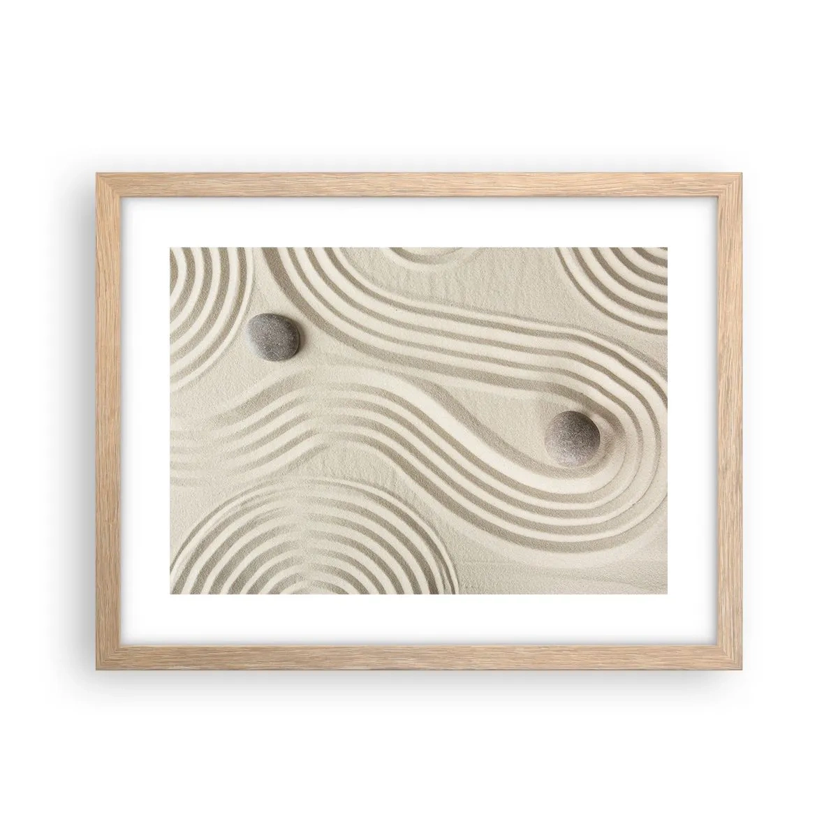 Pôster com moldura de carvalho claro - Um toque de calor - 40x30 cm