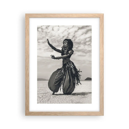 Pôster com moldura de carvalho claro - Dança das Ilhas do Sul - 30x40 cm