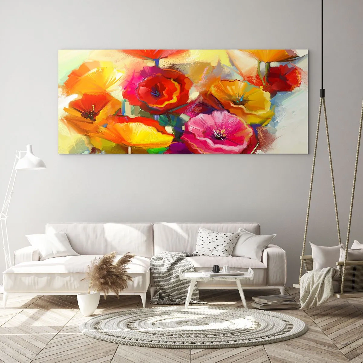 Quadro em vidro - Não só vermelho - 100x40 cm