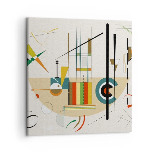 Quadro em tela - E o mundo ri - 50x50 cm