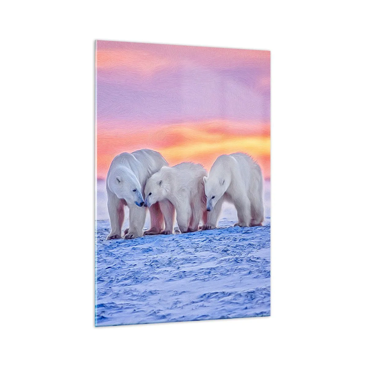 Quadro em vidro - Tudo o que precisa é de aconchego familiar - 70x100 cm
