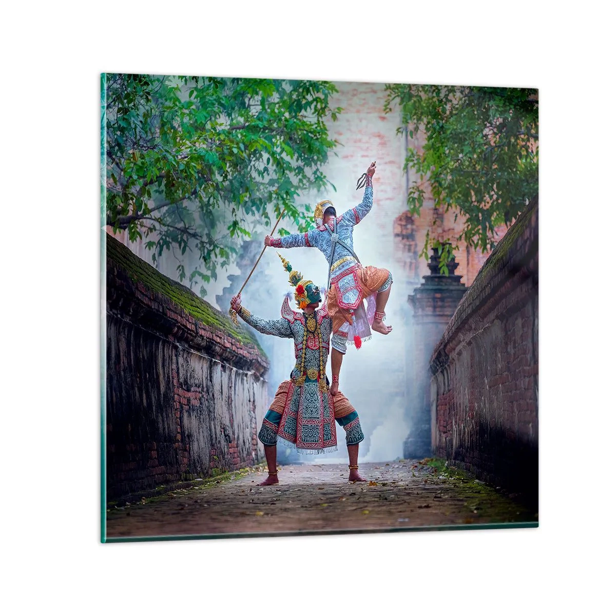 Quadro em vidro - Uma dança de beleza mortal - 40x40 cm