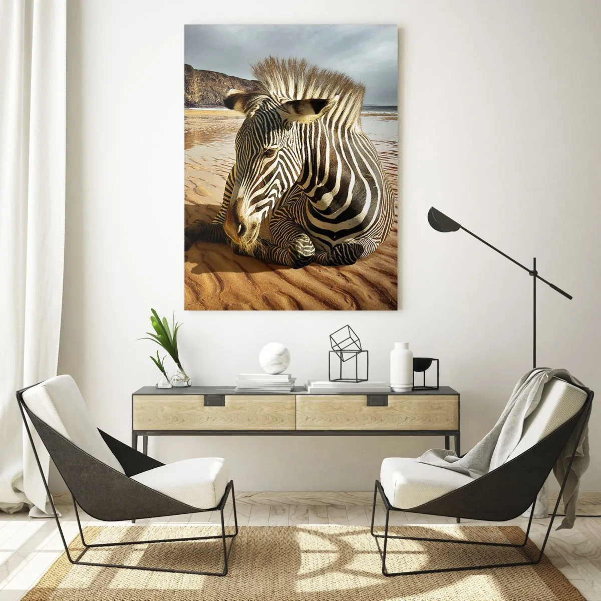 Quadro em vidro - Combinamos bem - 50x70 cm