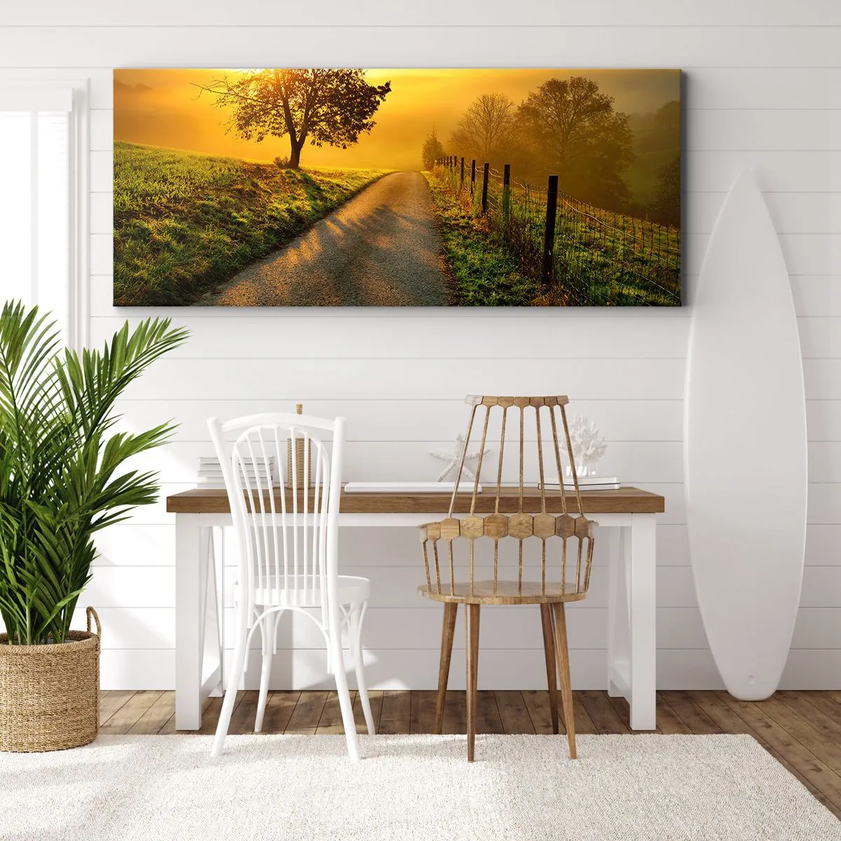 Quadro em tela - Uma tarde agradável - 100x40 cm