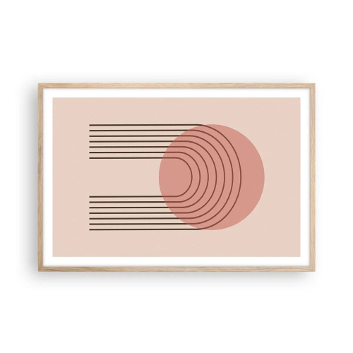 Pôster com moldura de carvalho claro - Atração irresistível - 91x61 cm