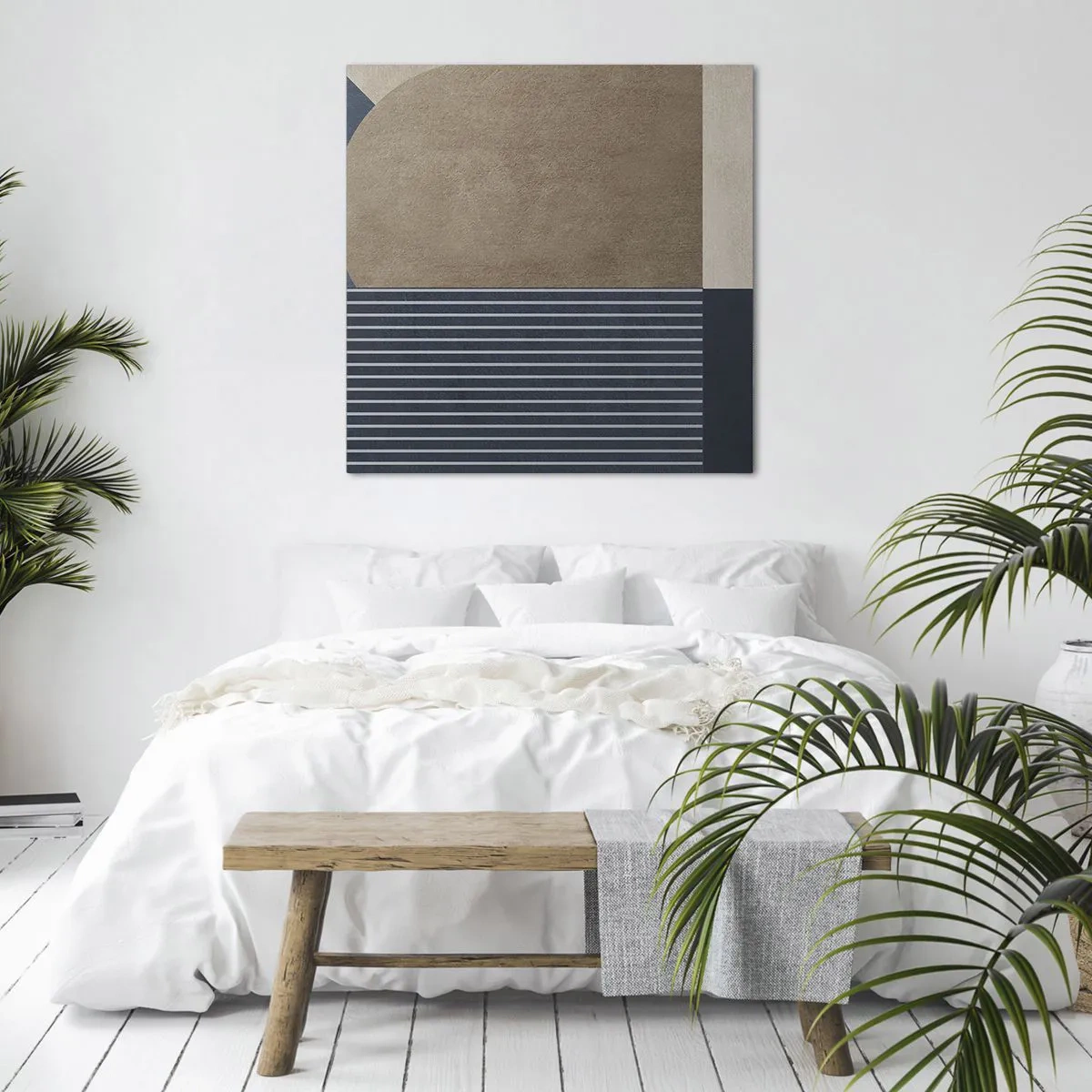 Quadro em tela - Uma composição de simplicidade e redondeza - 70x70 cm