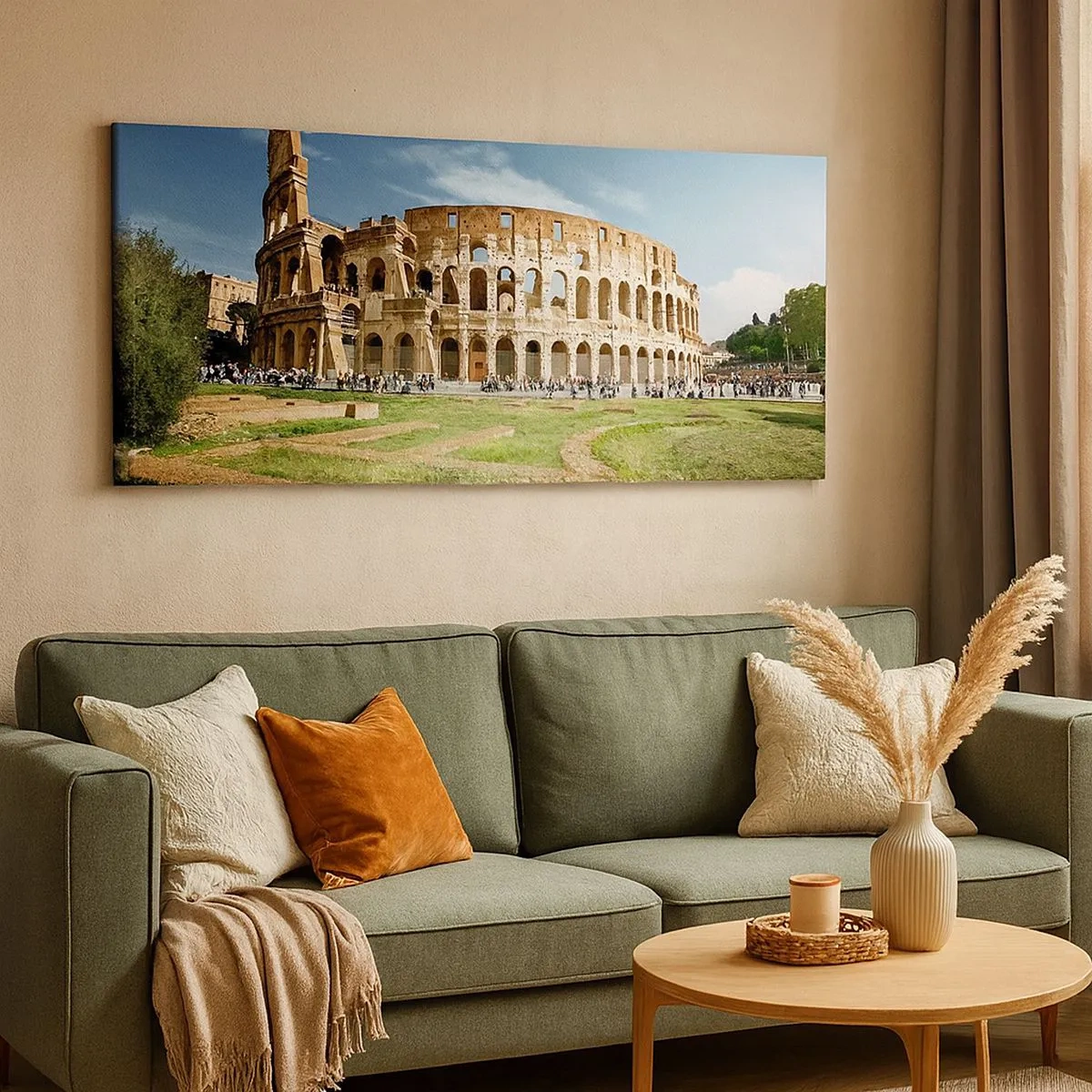 Quadro em tela - Ainda pode-se ouvir o barulho das armas - 100x40 cm