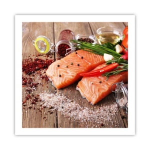 Pôster - Aventura norueguesa na cozinha - 60x60 cm