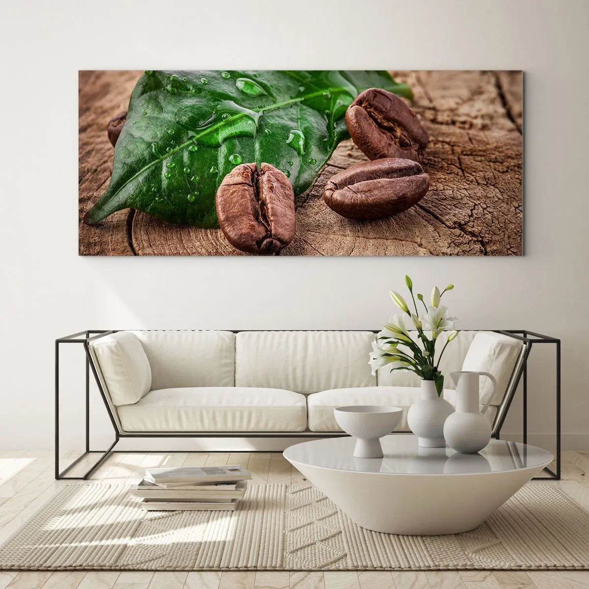 Quadro em vidro - Preto e verdadeiro - 160x50 cm