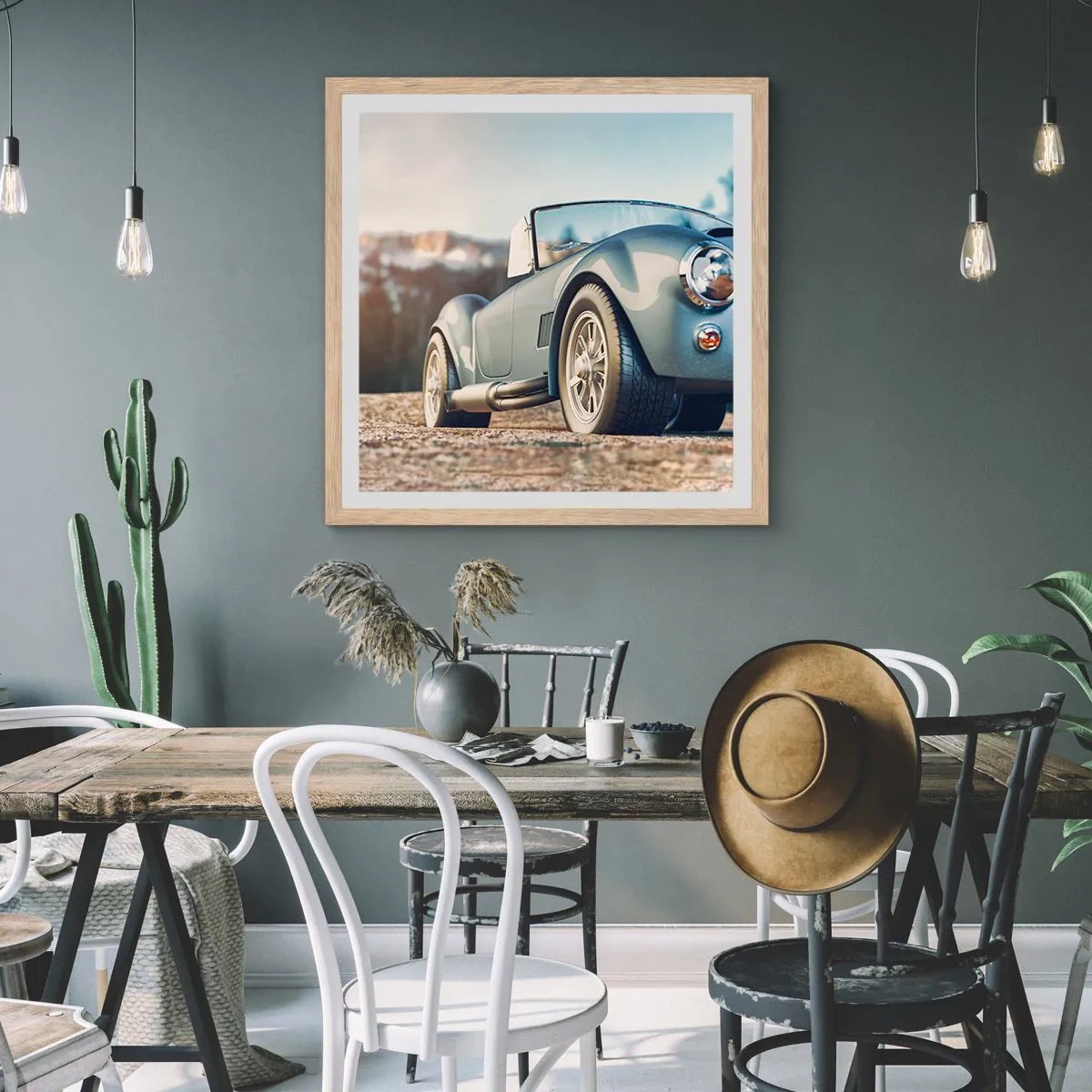 Pôster com moldura de carvalho claro - Porque o estilo conta - 30x30 cm