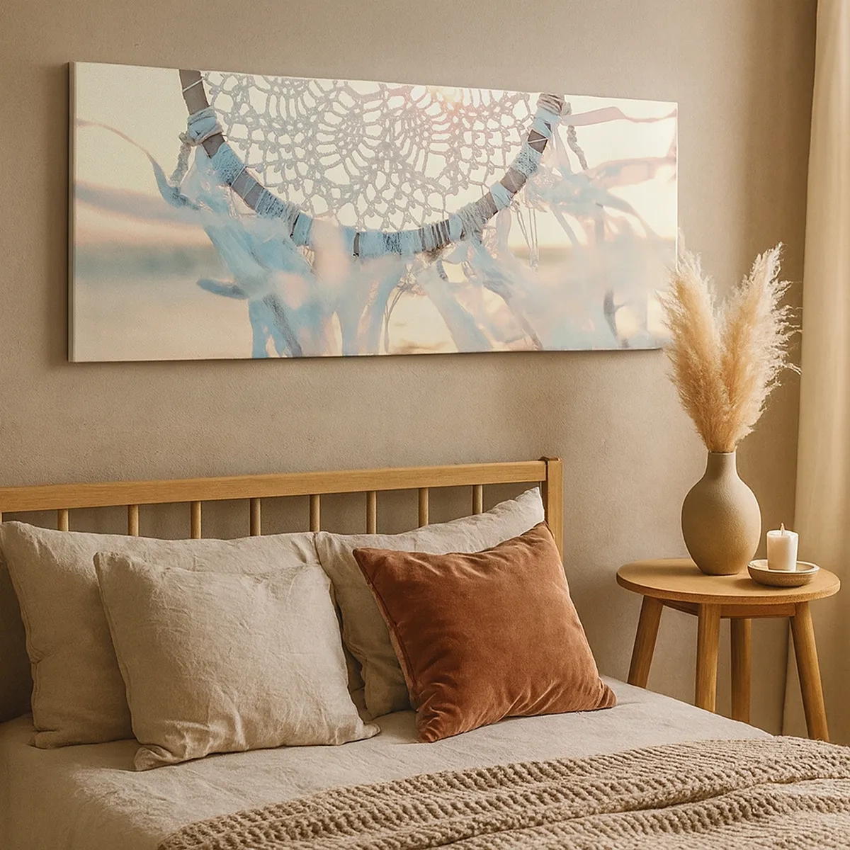 Quadro em tela - Totem de renda - 30x30 cm