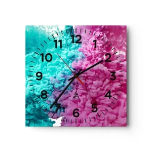 Relógio de parede - Relógio em vidro - Confronto decisivo - 30x30 cm