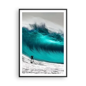 Pôster com moldura preta - Desafio aceite - 70x100 cm