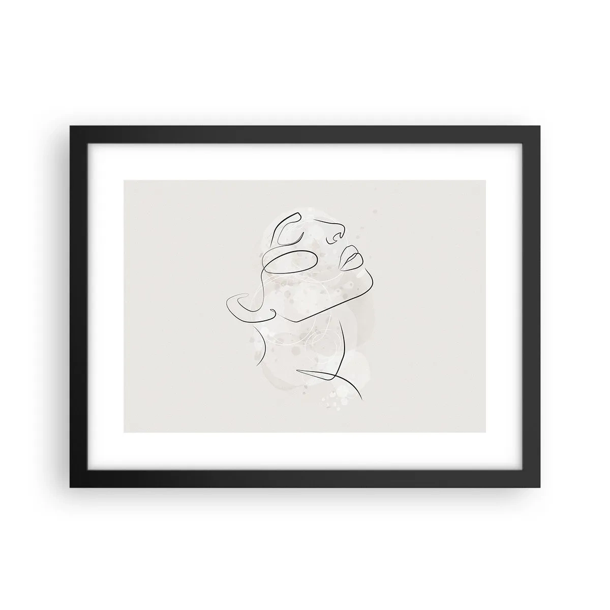 Pôster com moldura preta - Esboço de um sonho - 40x30 cm