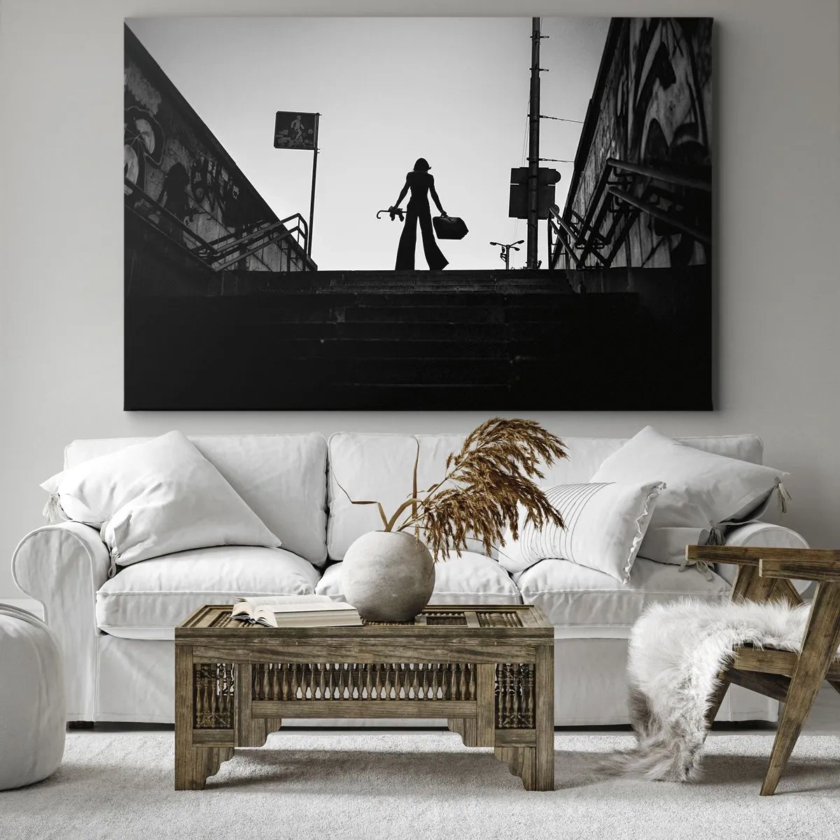 Quadro em tela - Caminhadas urbanas - 100x70 cm